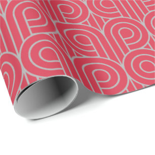 Papel De Regalo Patrón Art Deco 07 - Gris español sobre el alfiler