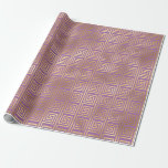 Papel De Regalo Patrón Art Decó morado y dorado<br><div class="desc">Papel de envoltura de Relieve metalizado deco de arte morado y dorado.</div>