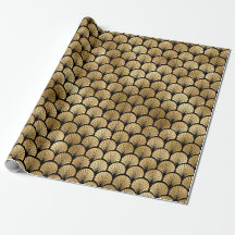 Patrón Art Déco negro y dorado
