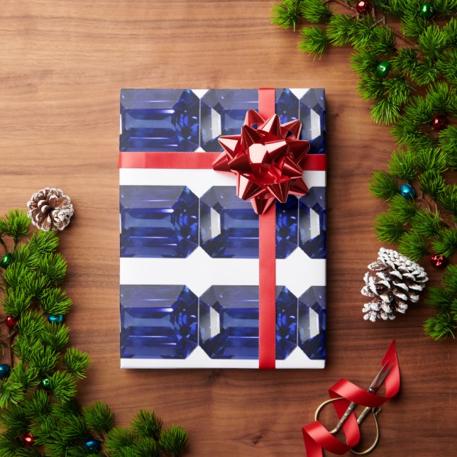 Papel De Regalo Patrón azul (Regalo de vacaciones)