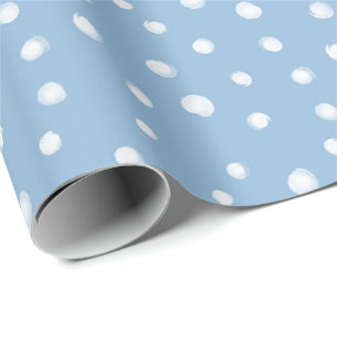 Papel De Regalo Patrón azul de copos de nieve de color de agua