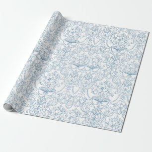 Papel De Regalo Patrón azul polvoriento