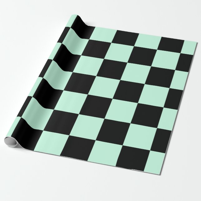 Papel De Regalo Patrón azul y negro de Aero (Desenrollado)