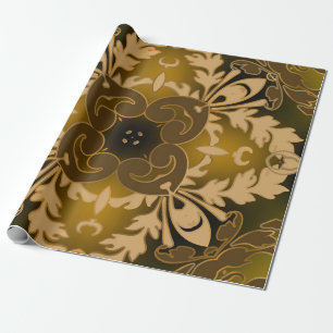 Papel De Regalo Patrón barroco sin costuras. Brillante ornamental