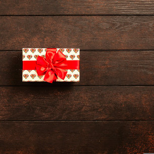 Papel De Regalo Patrón blanco cardíaco de color moderno