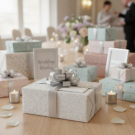 Papel De Regalo Patrón blanco elegante