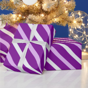 Papel De Regalo Patrón blanco morado