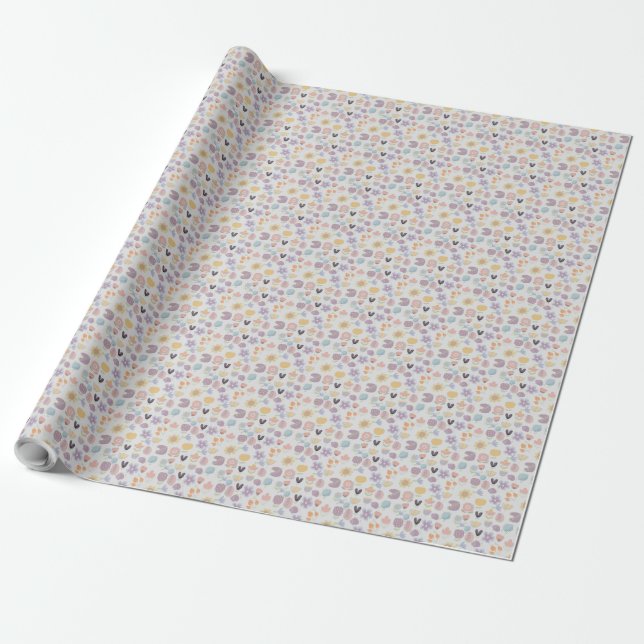 Papel De Regalo Patrón Boho 02.w Offwhite BG (Desenrollado)