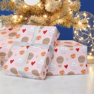 Papel De Regalo Patrón Boho Adorable en Rosa