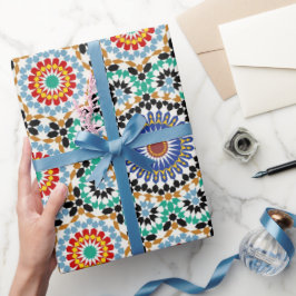 Papel De Regalo Patrón boho tradicional mosaico marroquí