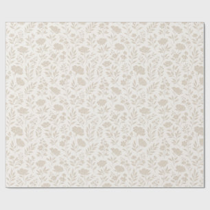 Papel De Regalo Patrón Botánico Minimalista de Lujo