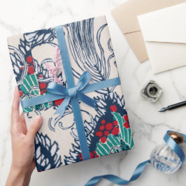 Papel De Regalo Patrón botánico pochoir oriental Samarkanda