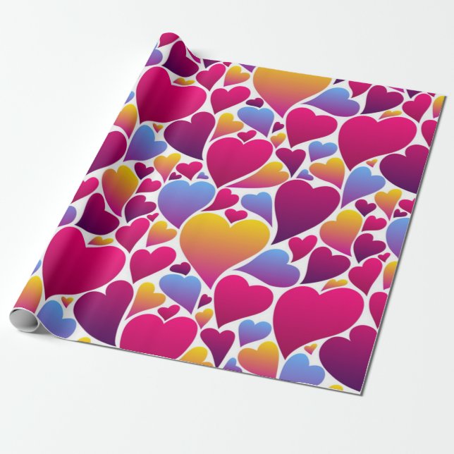 Papel De Regalo Patrón cardíaco (Desenrollado)
