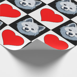 Papel De Regalo Patrón cardíaco esquimal americano del esquimal de