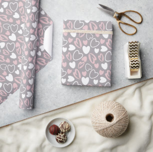 Papel De Regalo Patrón cardíaco San Valentín