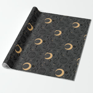 Papel De Regalo Patrón celeste de sol y luna