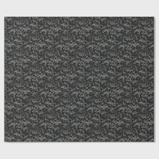 Papel De Regalo Patrón Celestial de Murciélagos Voladores Negros G