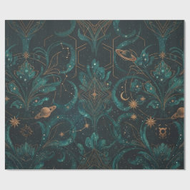 Papel De Regalo Patrón Celestial Moderno 2024