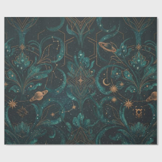 Papel De Regalo Patrón Celestial Moderno 2024