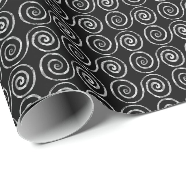 Papel De Regalo Patrón celta de doble espiral (Esquina del rollo)