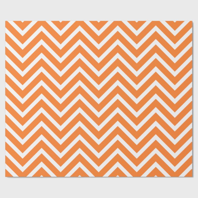 Papel De Regalo Patrón Chevron de temporada de otoño (Superficie plana)
