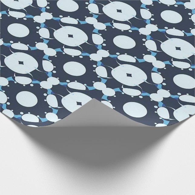 Papel De Regalo Patrón circular abstracto con elementos geométrico (Esquina)