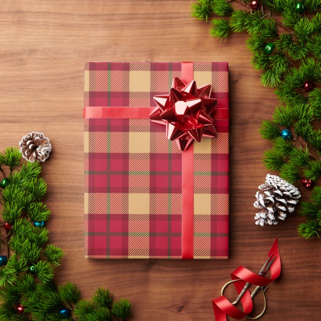 Papel De Regalo Patrón clásico de Navidad (Regalo de vacaciones)