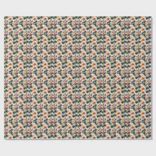 Papel De Regalo Patrón Colorido de Animales Salvajes de la Jungla