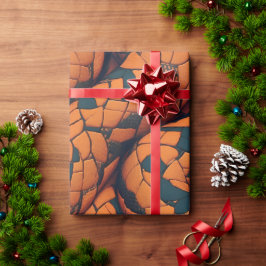 Papel De Regalo Patrón colorido de mosaico esculápico de serpiente