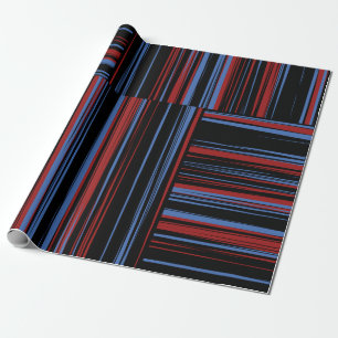 Papel De Regalo Patrón con bandas de color horizontales y vertical