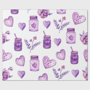 Papel De Regalo patrón con corazones para el día de San Valentín