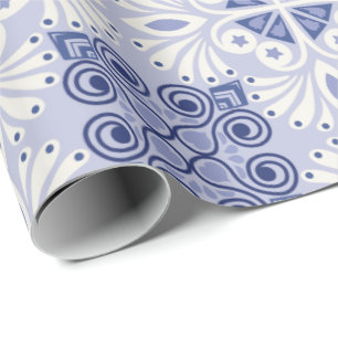 Papel De Regalo Patrón continuo con intrincados azulejos florales