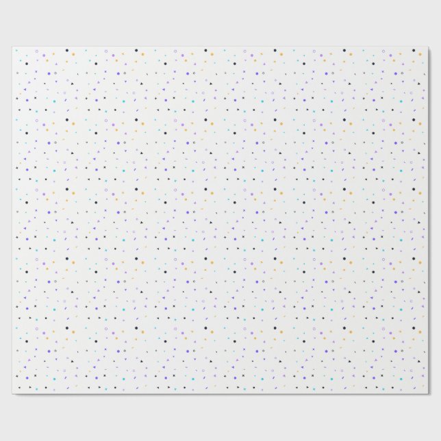 Papel De Regalo Patrón continuo de confeti de Memphis (Superficie plana)
