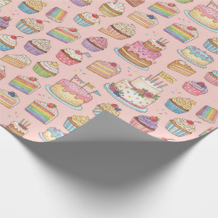 Papel De Regalo Patrón continuo de dulces de panadería