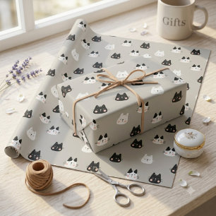 Papel De Regalo Patrón continuo de gatos dormidos lindos