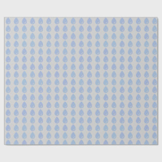 Papel De Regalo Patrón continuo de gotas de agua azules