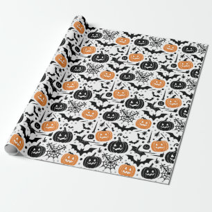 Papel De Regalo Patrón continuo de Halloween espeluznante