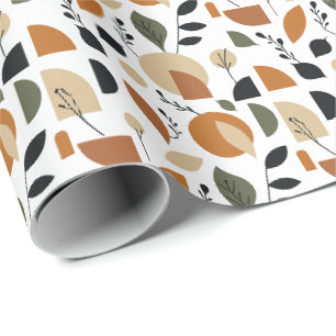 Papel De Regalo Patrón continuo de hoja geométrica boho