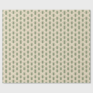 Papel De Regalo Patrón continuo de hojas botánicas folclóricas