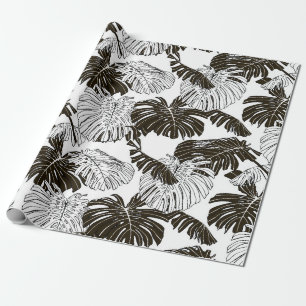 Papel De Regalo patrón continuo de hojas de Monstera