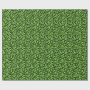 Papel De Regalo Patrón continuo de hojas tropicales modernas