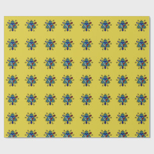 Papel De Regalo Patrón continuo de mandala floral