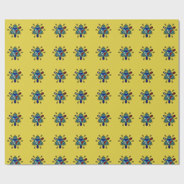 Papel De Regalo Patrón continuo de mandala floral (Superficie plana)