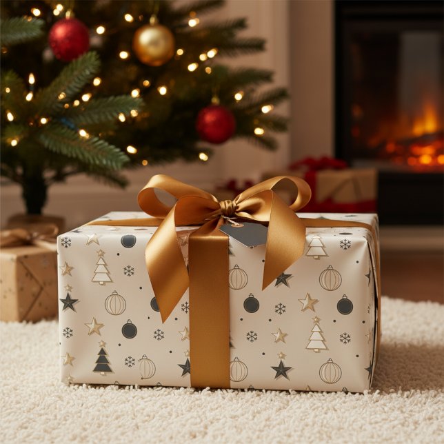 Papel De Regalo Patrón continuo de Navidad moderno (Subido por el creador)