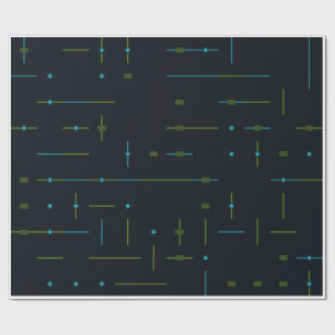 Papel De Regalo Patrón continuo de placa de circuito tecnológico