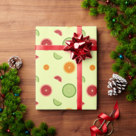 Papel De Regalo Patrón continuo de rodajas de naranja