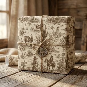 Papel De Regalo Patrón continuo de toile del desierto occidental v