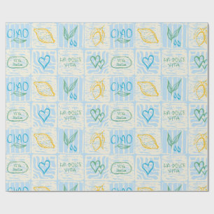 Papel De Regalo Patrón continuo estilo Amalfi decorativo
