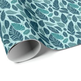 Papel De Regalo Patrón continuo moderno tropical de hoja en color