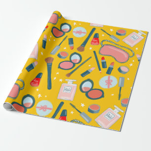 Papel De Regalo Patrón cosmético de belleza envoltura de regalo de